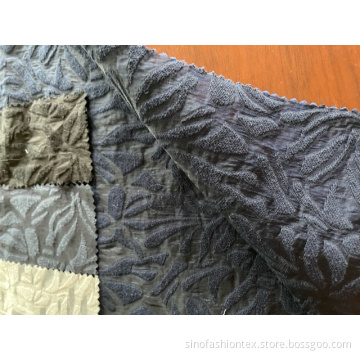 cotton polyester nylon hair cut jacquard fabric